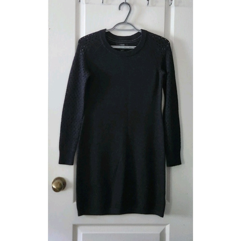 Tahari Women's‎ 100% Extrafine Merino Wool Pullover Sweater Dress Gray Size XS